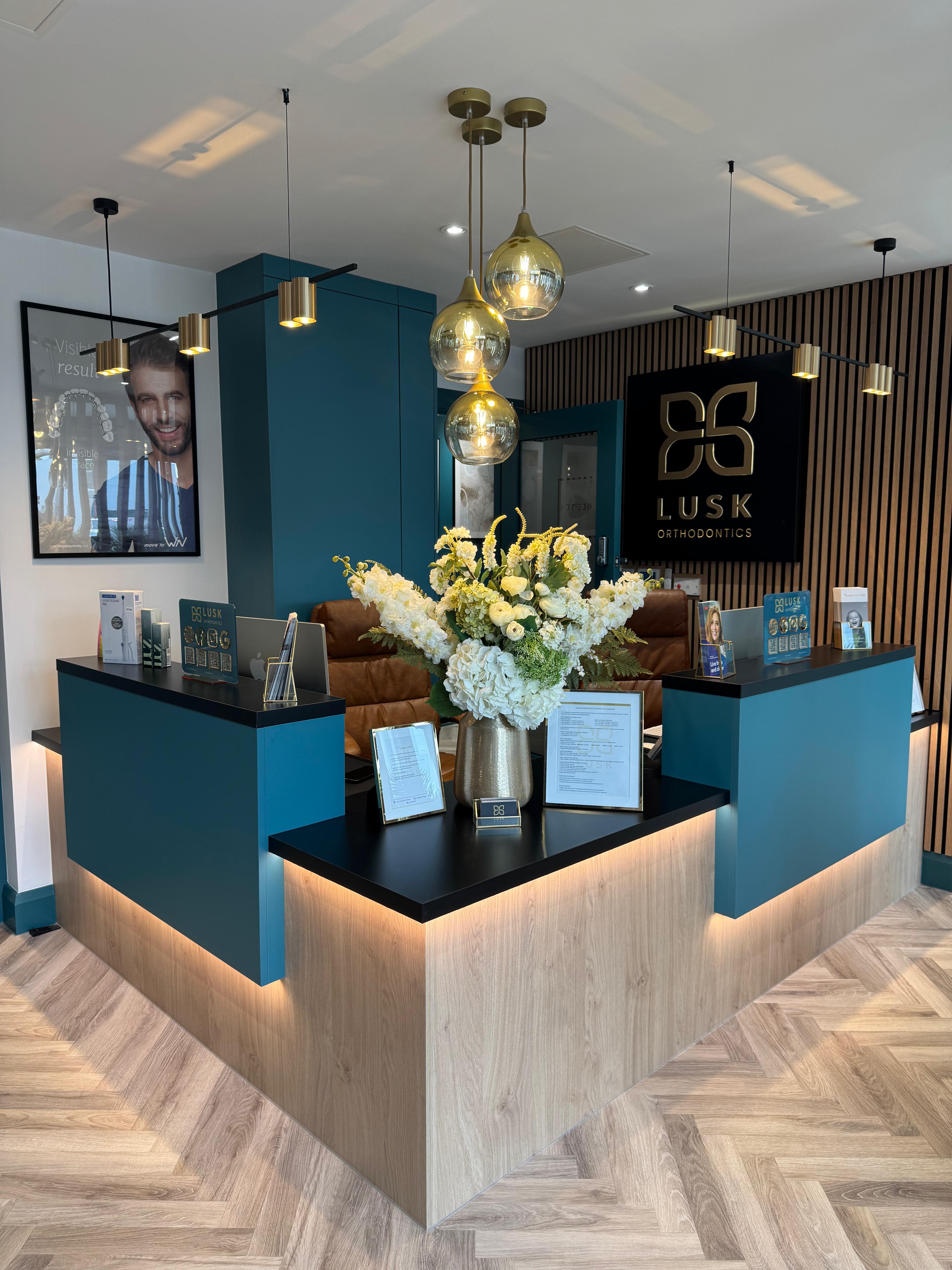 Reception area at Lusk Orthodontics specialist orthodontic clinic in North Dublin